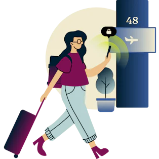 Secure your connection with ExpressVPN when traveling overseas. Suitcase.