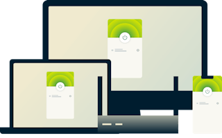 ExpressVPN app on a tablet screen.