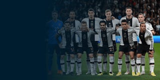 Football player with soccer ball.